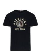 Monotype Arch Tee S/S Tops T-Kortærmet Skjorte Black Tommy Hilfiger