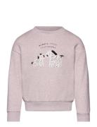 Printed Cotton Sweatshirt Tops Sweatshirts & Hoodies Sweatshirts Pink ...