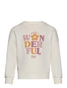 Cotton-Blend Message Sweatshirt Tops Sweatshirts & Hoodies Sweatshirts...