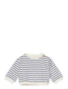 Striped Cotton-Blend Sweatshirt Tops Sweatshirts & Hoodies Sweatshirts...