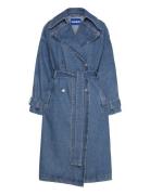 Gannisa_B Trenchcoat Frakke Blue HUGO BLUE