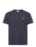 Shoulder Tape Ss T-Shirt Tops T-Kortærmet Skjorte Blue GANT