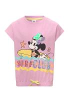 Tshirt Tops T-Kortærmet Skjorte Pink Minnie Mouse