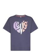 Levi's® Heart Over D Tee Tops T-Kortærmet Skjorte Blue Levi's