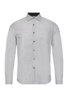 Ls Aop Shirt Tops Shirts Business Grey French Connection