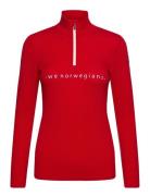 Lindesnes Zipup Women Tops Knitwear Jumpers Red We Norwegians