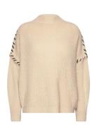 Olli Knit Tops Knitwear Jumpers Beige Noella