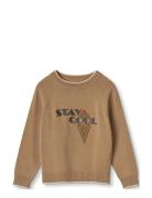 Favo Ice Pullover Tops Knitwear Pullovers Brown Fliink