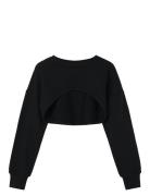 Nlfbaja Ls Shrug Tops Sweatshirts & Hoodies Sweatshirts Black LMTD