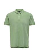 Onstravis Slim Washed Ss Polo Noos Tops Polos Short-sleeved Green ONLY...