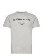 Borg Logo T-Shirt Sport T-Kortærmet Skjorte Grey Björn Borg