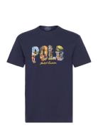 Classic Fit Logo Jersey T-Shirt Tops T-Kortærmet Skjorte Blue Polo Ral...