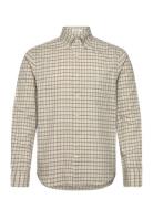 Reg Archive Oxford Check Shirt Tops Shirts Casual Beige GANT