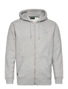 Essential Logo Zip Hoodie Tops Sweatshirts & Hoodies Hoodies Grey Supe...