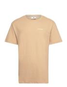 Akkikki Structure Tee Tops T-Kortærmet Skjorte Beige Anerkjendt