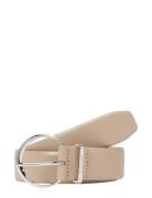 Must Rnd Buckle Belt 3.0 Bælte Cream Calvin Klein