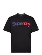 Core Logo Loose Tee Tops T-Kortærmet Skjorte Black Superdry