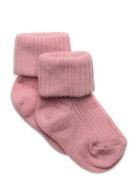 Cotton Rib Baby Socks Sokker Strømper Pink Mp Denmark