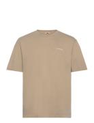 Nigel Boxy Snow Ss Tee Tops T-Kortærmet Skjorte Beige Gabba