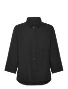 Carolina Shirt Tops Shirts Long-sleeved Black Movesgood