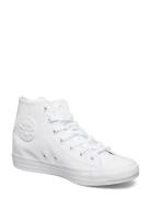 Chuck Taylor All Star Leather Sport Sneakers High-top Sneakers White C...