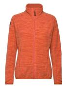 Hareid Fleece W Jacket Nohood Brick Xs Sport Sweatshirts & Hoodies Fle...