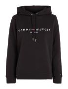 Heritage Hilfiger Hoodie Ls Tops Sweatshirts & Hoodies Hoodies Black T...