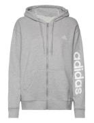 W Lin Ft Fz Hd Sport Sweatshirts & Hoodies Hoodies Grey Adidas Sportsw...