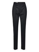 Cassidy Wool Trouser Bottoms Trousers Slim Fit Trousers Black Filippa ...
