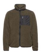 Benny Pile Jacket Tops Sweatshirts & Hoodies Fleeces & Midlayers Khaki...