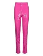 Patent Coated Pants Bottoms Trousers Leather Leggings-Bukser Pink ROTA...