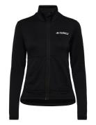 W Mt Lt Fl Ja Sport Sweatshirts & Hoodies Fleeces & Midlayers Black Ad...