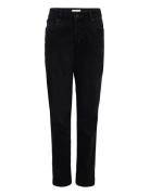 Slim-Fit Jeans With Buttons Bottoms Jeans Regular Jeans Black Mango