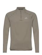 Gym+ 1/4Zip Sport Sweatshirts & Hoodies Fleeces & Midlayers Brown Adid...