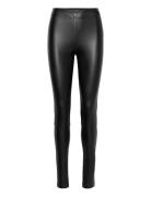 Pants Woven Bottoms Trousers Leather Leggings-Bukser Black Esprit Casu...