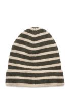 Bergen Striped Beanie Accessories Headwear Hats Beanie Green Mp Denmar...