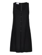 Re:sourced Crepe Tank Dress Designers Short Dress Black Filippa K