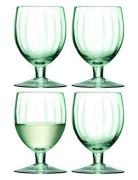 Mia Wine Glass Recycled/Part Optic Set 4 Home Tableware Glass Wine Gla...