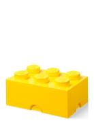 Lego Storage Brick 6 Home Kids Decor Storage Storage Boxes Yellow LEGO...