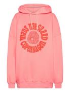 Organic Sweat Harvey Hoodie Tops Sweatshirts & Hoodies Hoodies Pink Ma...