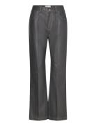Nana Leather Pants Bottoms Trousers Leather Leggings-Bukser Grey Hosbj...