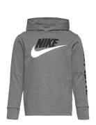 B Nsw Futura Hooded Ls Tee Sport Sweatshirts & Hoodies Hoodies Grey Ni...