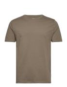 Mens Stretch Crew Neck Tee S/S Tops T-Kortærmet Skjorte Khaki Green Li...