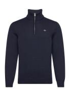 Casual Cotton Halfzip Tops Knitwear Half Zip Jumpers Navy GANT