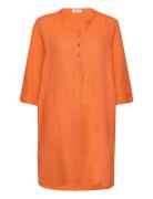 Crbellis Caftan Short Dress - Molli Tops Tunics Orange Cream