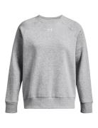 Ua Rival Fleece Crew Sport Sweatshirts & Hoodies Sweatshirts Grey Unde...
