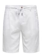 Onsleo Linen Mix 0048 Shorts Bottoms Shorts Casual White ONLY & SONS