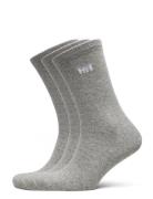 Everyday Cotton Sock 3Pk Sport Socks Regular Socks Grey Helly Hansen