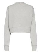 Exhale Mock Neck Rib Ls Tops Sweatshirts & Hoodies Sweatshirts Grey PU...