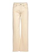 Brown Straight Jeans Natural Color Bottoms Jeans Wide Yellow Tomorrow